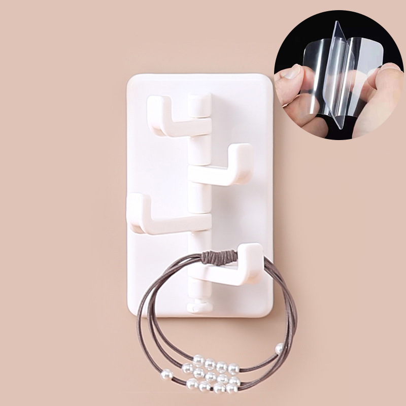 ABS creative kitchen wall hook nail-free Self-adhesive door hooks hooks for storage bathroom