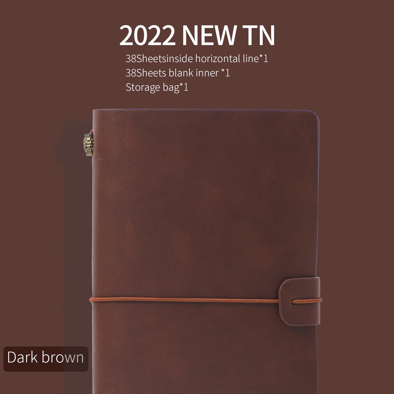 JIANWU 19.8*12cm 76 Sheets Retro Notebook PU Leather Multifunction Travel TN Journal Notepad Bandage School Supplies Stationery