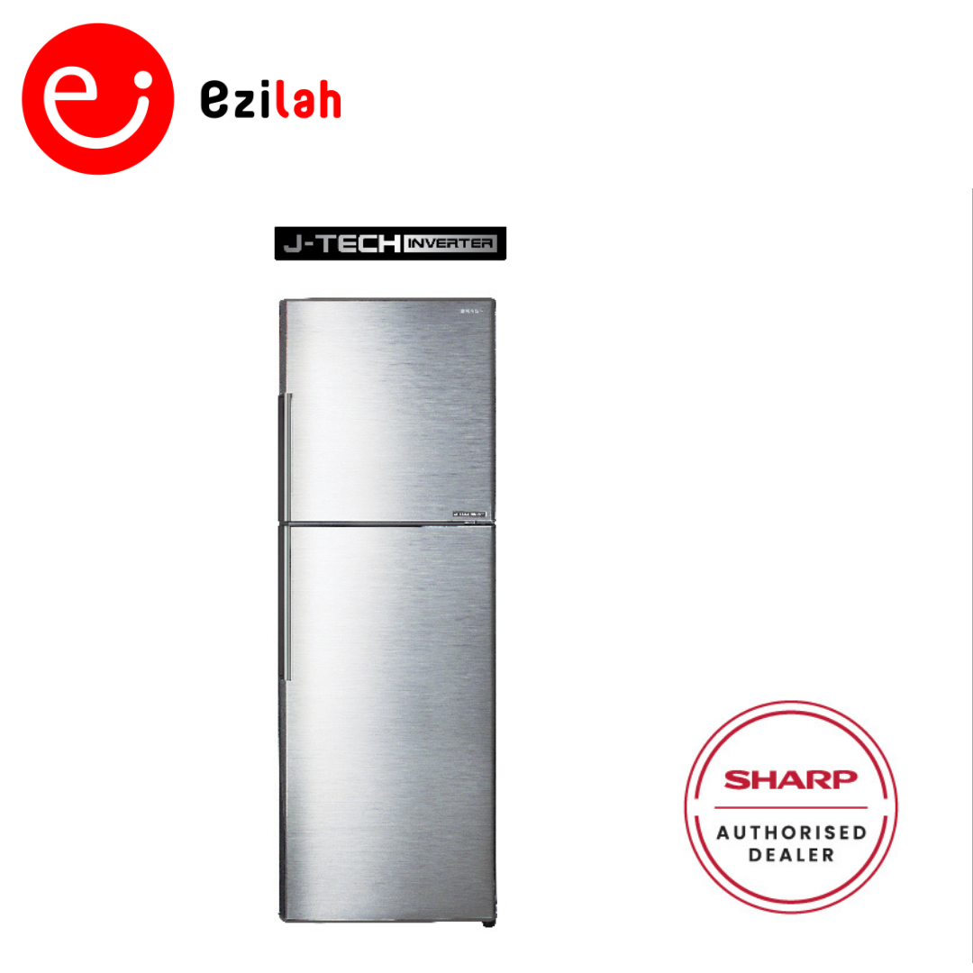 Sharp 280L JTech Inverter 2 Door Fridge Refrigerator / Peti Sejuk