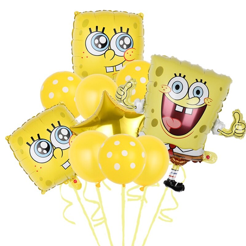 Spongebob Nickelodeon Cartoon Squidward Patrick Sandy Theme Birthday 