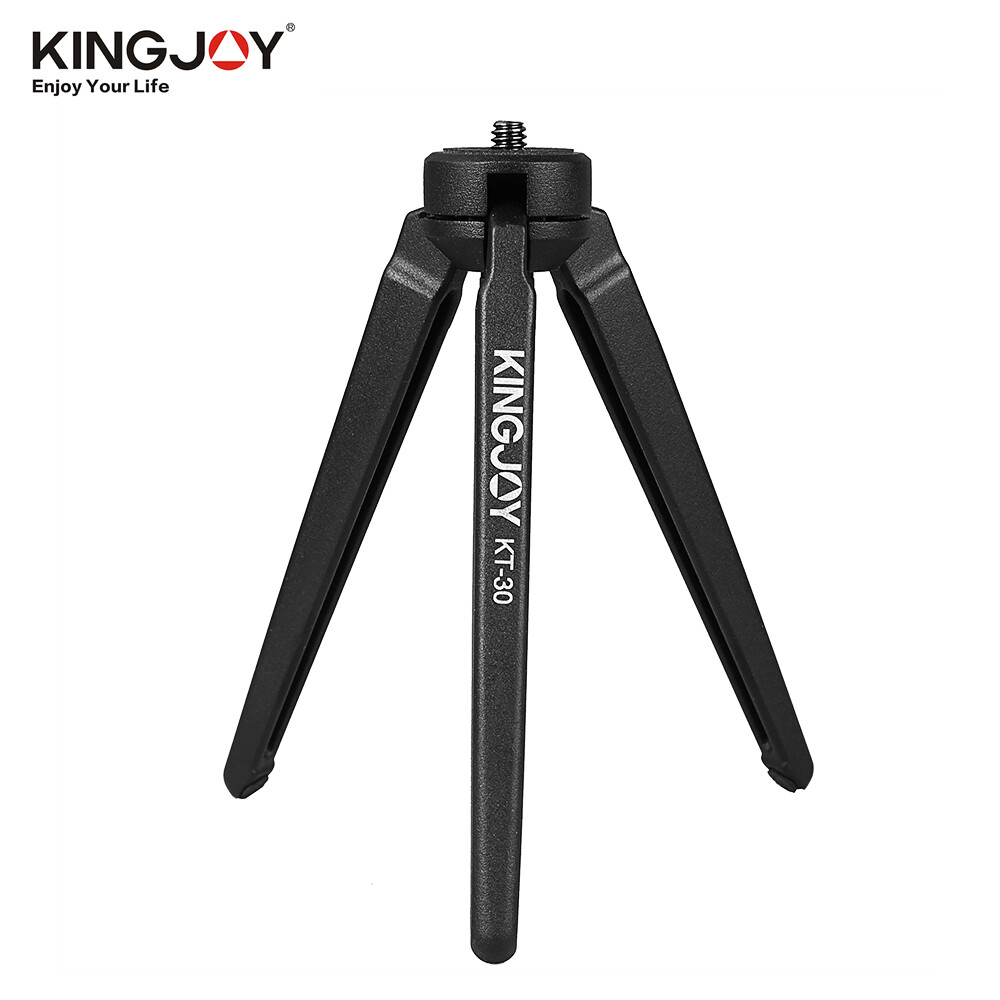 KINGJOY Portable Mini Tripod Stabilizer Stable Aluminium Alloy Desktop Tabletop Three-leg Stand Holder Support Base with 1/4 Inch Screw for GoPro Cameras DSLR Camcorder for Stabilizers of ZHIYUN FEIYU HOHEM DJI MOZA Max. Load Capacity 3kg/6.6Lbs