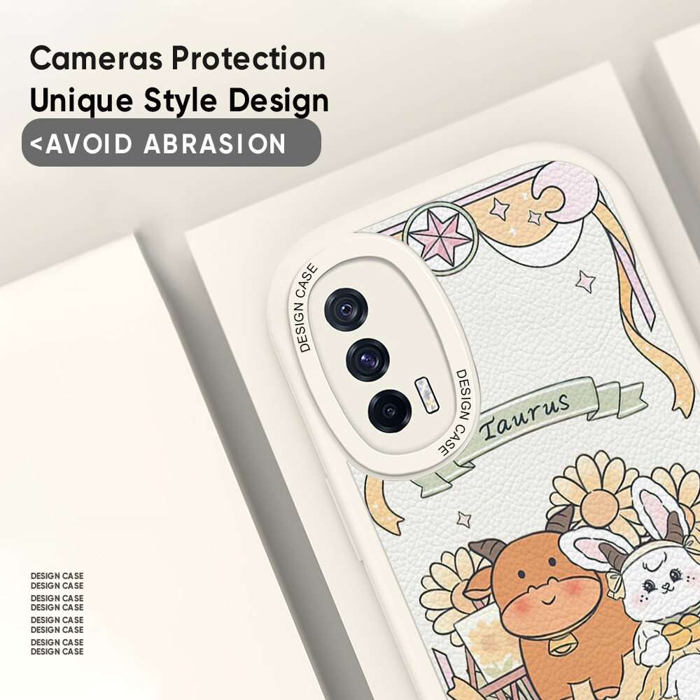 Jizetin Leather Casing For Xiaomi Redmi Note 11 Note 11 5G Note 11 Pro+ 5G Note 11S Note 11T Pro Note 11T Pro+ Slim Skin Feeling Cartoon Animals Leather Back Casing Soft Silicone PU Leather Cover Phone Case