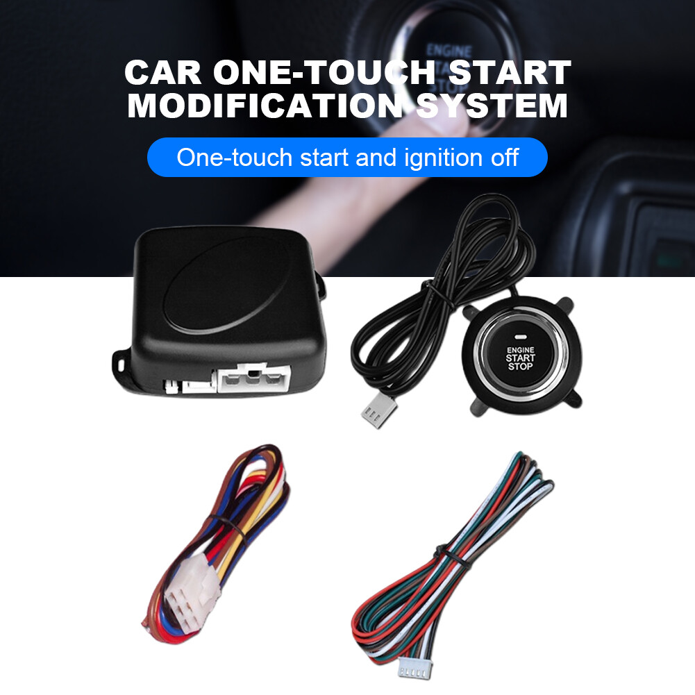 12V xe một nút bấm bắt đầu hệ thống tự động đánh lửa hệ thống nhấn nút khởi động điều khiển từ xa hệ thống khóa không cần chìa khóa phụ kiện xe hơi