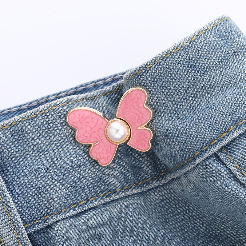 Color Butterfly Jeans Waist Buckle Waist Closing Artifact Invisible Snap Button Removable Tightening Button Pant Adjust Tool