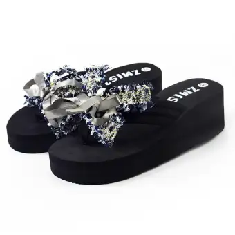 flip flop slippers with heels