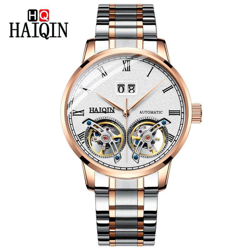 Đồng Hồ Cơ Nam Cổ Điển HAIQIN Đồng Hồ Tự Động Cho Nam Thường Ngày Vòng Đeo
