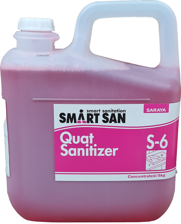SARAYA SMART SAN QUAT SANITIZER S6 5lt multi surface quat