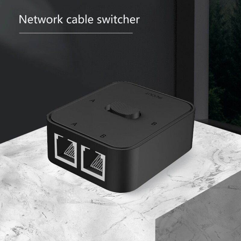 2 Port Gigabit Network Switcher Lan High Performance Ethernet Smart Switch 100/1000Mbps RJ45 Internet Splitter