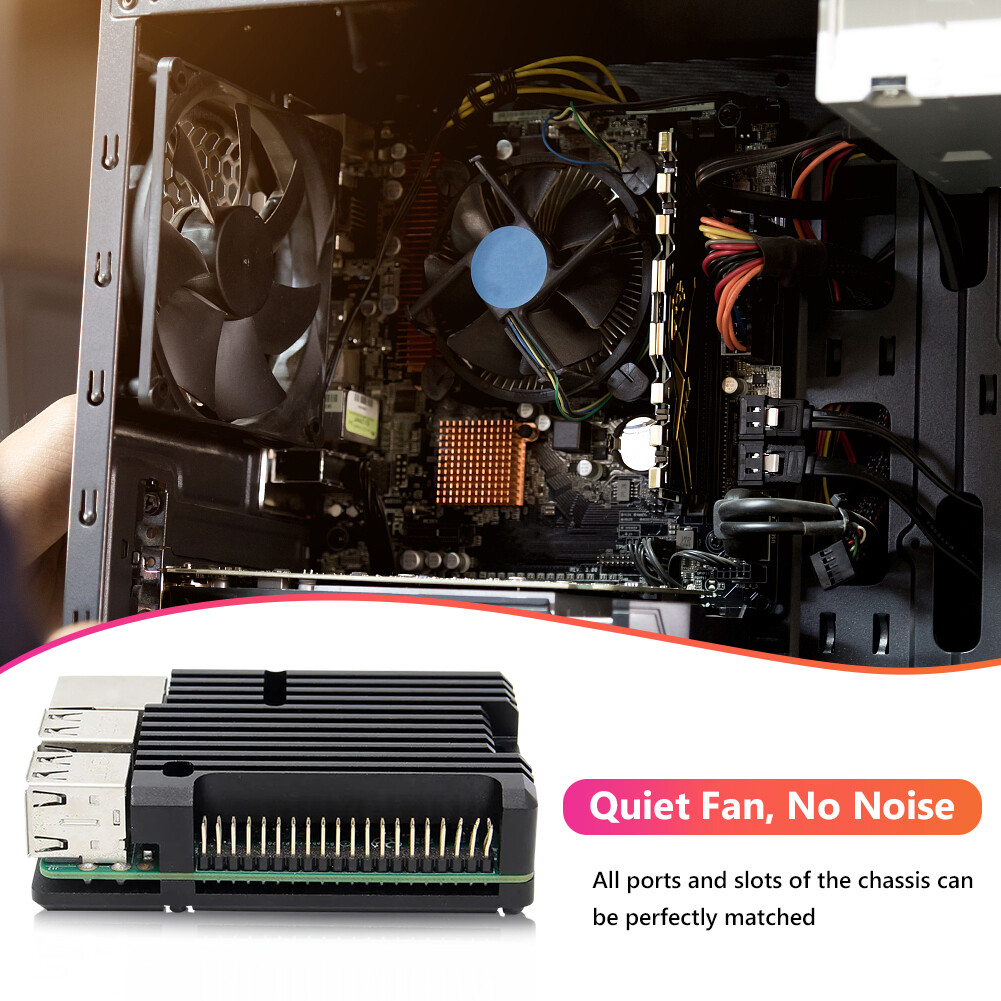 For Raspberry Pi 3 Model B B+ Aluminum Case with without Dual Cooling Fan