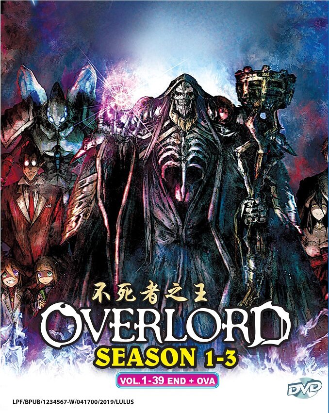 Overlord 不死者之王 Anime DVD Complete Series Season 1-3 (Vol. 1-39 End) +OVA (3  DVDs) (Chinese/English/Malay Subtitles) | Lazada