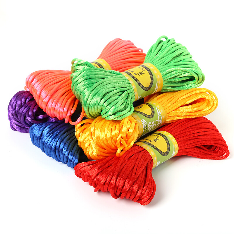 20 Mét/túi Vòng Tay Dây Macrame Thắt Nút Trung Quốc 2.5Mm Dây Thừng Xâu Chuỗi Dây, Polyester Chỉ Khâu Vải Bông Thêu Để May Tự Làm Thời Trang Thủ Công Mỹ Nghệ