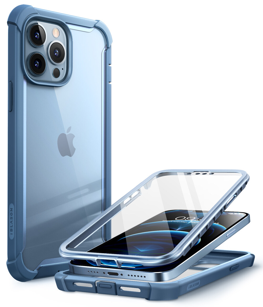 I-BLASON For iPhone 13 Pro Max Case 6.7" (2021 Release) Ares Dual Layer Rugged Clear Bumper Case with Built-in Screen Protector I-BLASON For iPhone 13 Pro Max Case 6.7" (2021 Release) Ares Dual Layer Rugged Clear Bumper Case with Built-in Screen Protecto