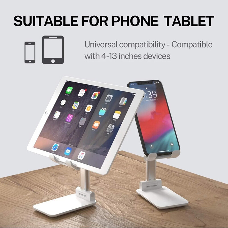 FONIX Universal Phone Stand Tablet Phone Holder Desktop Tablet Holder Table Cell Foldable Extend Support Desk Mobile Phone Holder Stand For Android iPhone iPad Adjustable