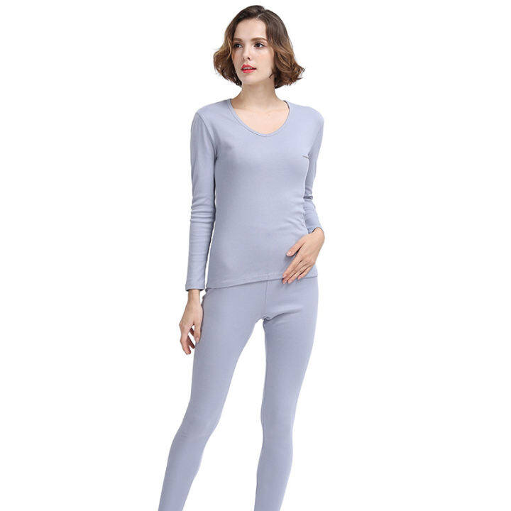 women's thermal v neck tops