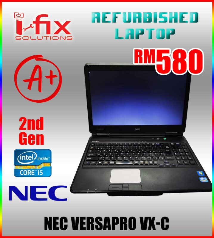 NEC VERSAPRO VXC Intel Core i5 2nd gen 4GB DDR3 120GB HDD 15.6 Screen (Refurbished Laptop) Malaysia