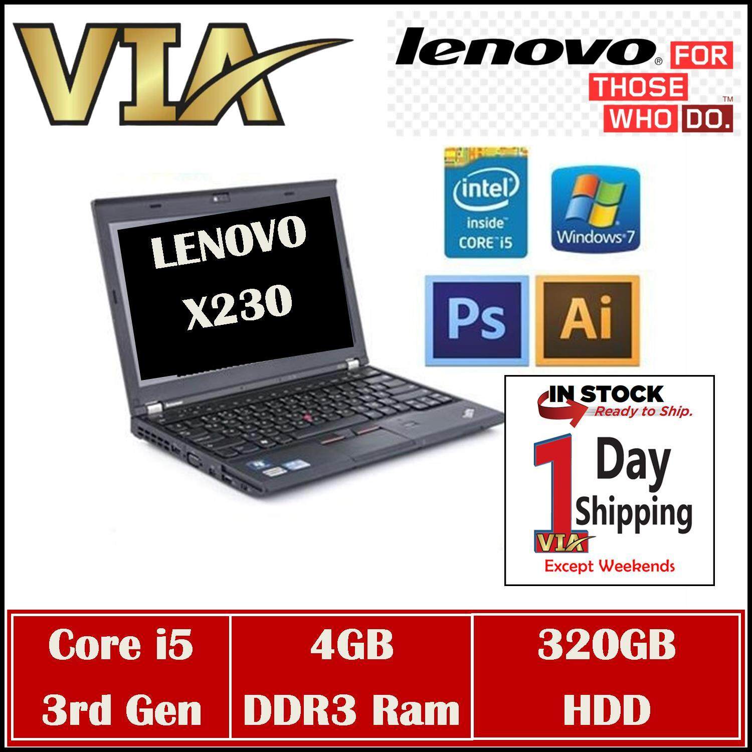 (FREE SHIPPING) LENOVO Thinkpad X230 Ultrabook~Core i5~4Gb~320Gb HDD~W10 Malaysia