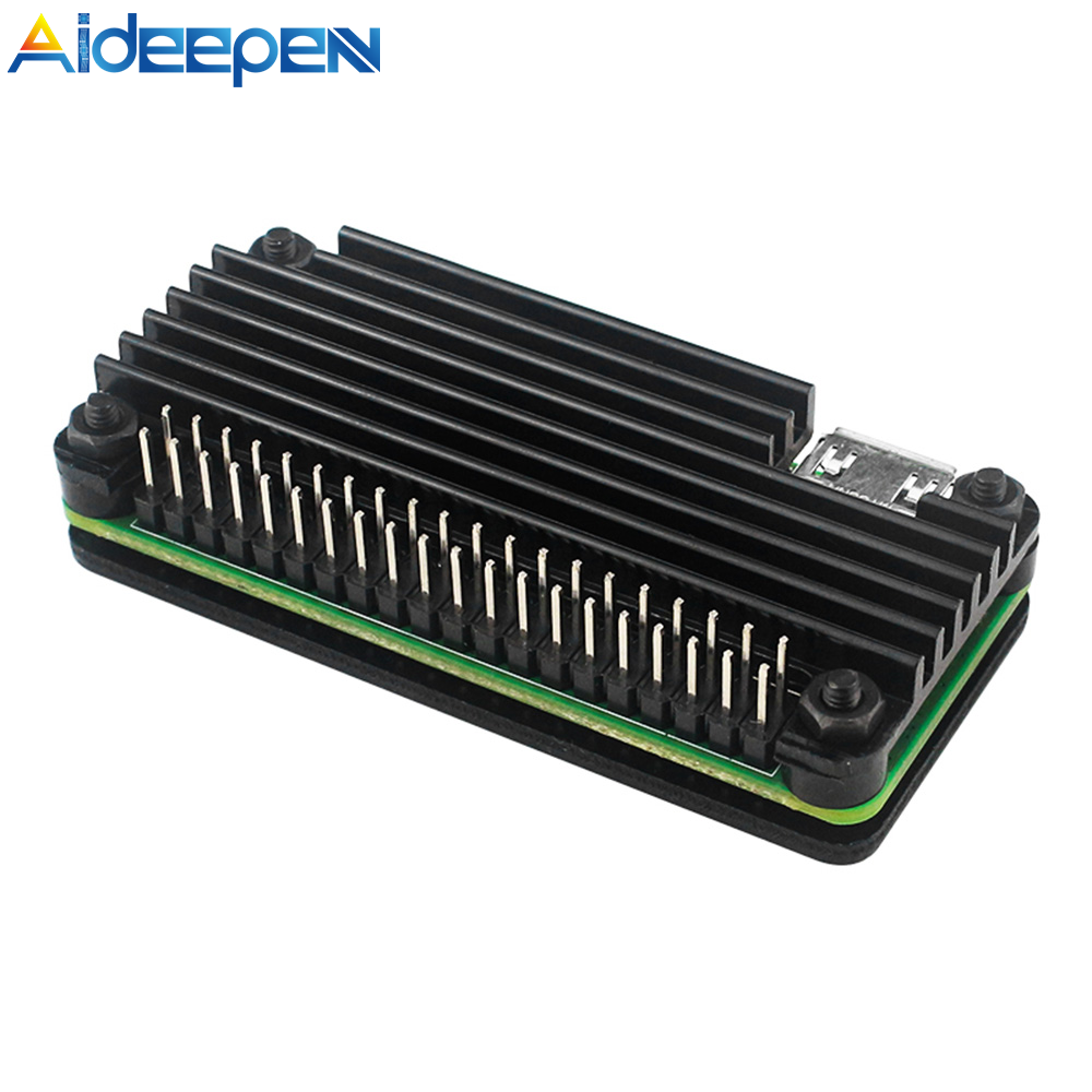 Original Aideepen Raspberry Pi Zero 2W Pure Aluminum Case Raspberry pi Zero 2w Protective Case + Pin Header