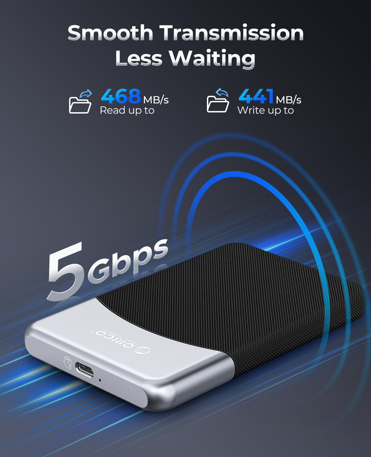 ORICO 500MB/S USB 3.2 Gen2 PSSD Solid State Drive 1TB/2TB/4TB