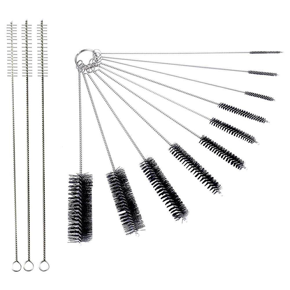 10pcs/set Coffee Machine Bottle Tube Straw Brush Washing Scrubber Cleaning Tool New