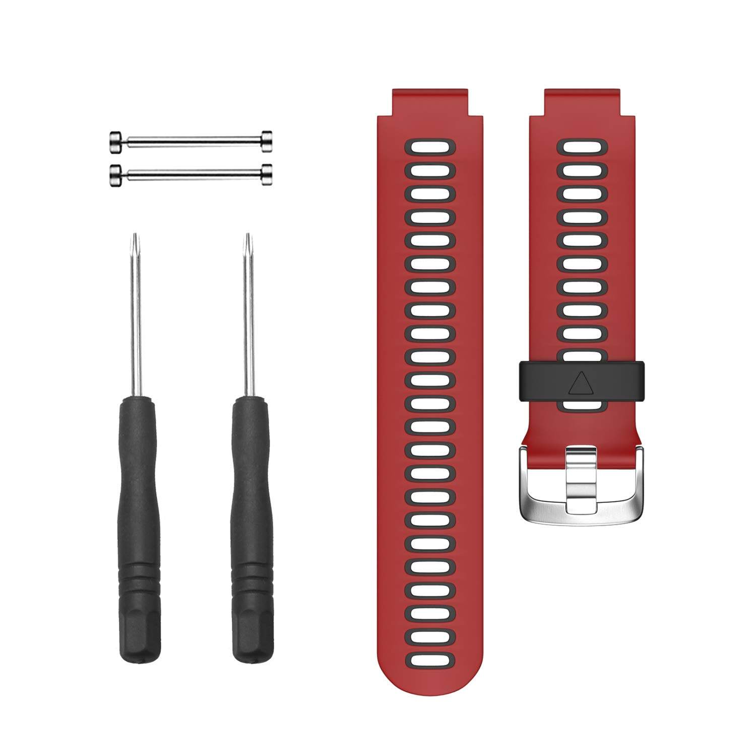Compatible for Garmin Forerunner 735XT Straps, Soft Silicone Replacement Watch Bands for Garmin Forerunner 230/235/ 620/630/ 735XT Smart Watch