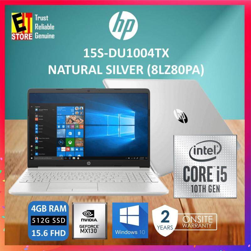 HP 15S-DU1004TX NATURAL SILVER (I5-10210U/4GB/512GB SSD/15.6 FHD/MX130 2GB/W10/2YRS) (8LZ80PA) Malaysia