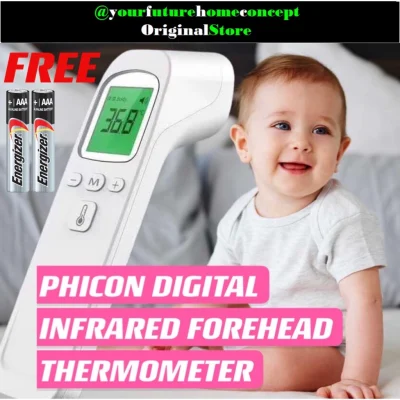 【FREE ENERGIZER BATTERIES】PHICON Contactless Infrared Digital Forehead Thermometer | Termometer | 温度计