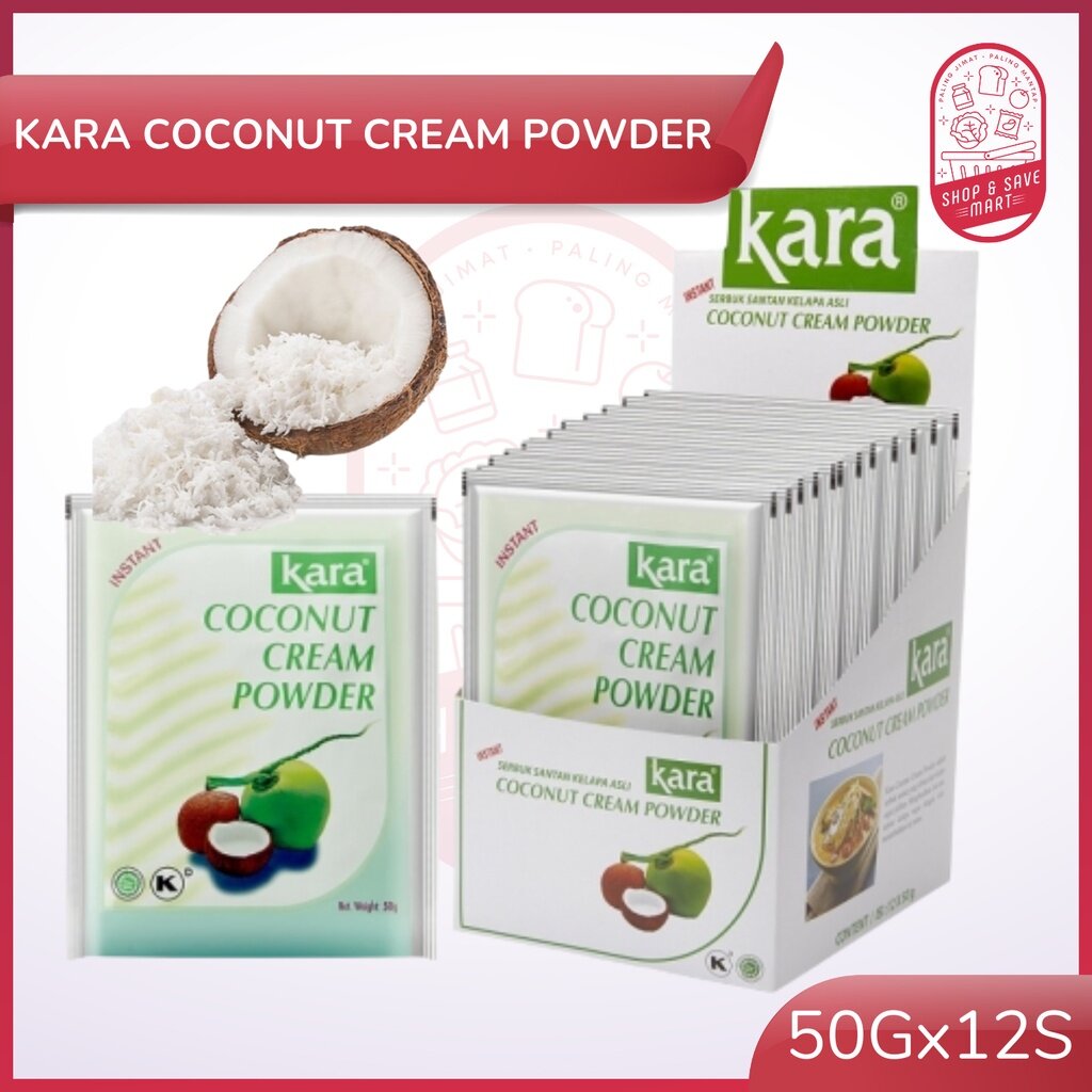 [1 KOTAK] Kara Coconut Cream Powder 50g x 12s Kara Serbuk Santan