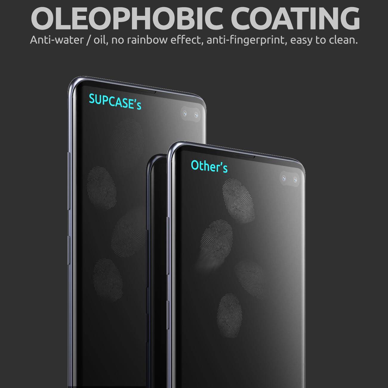 SUPCASE 3D Kính Cường Lực Cong Bảo Vệ Màn Hình Cho Samsung Galaxy S10/S10Plus [Hỗ Trợ Trong-Màn Hình Nhận Diện Vân Tay] Không Tạo Bọt Khí [Trường Hợp Thân Thiện Với] Miếng Bảo Vệ Màn Hình