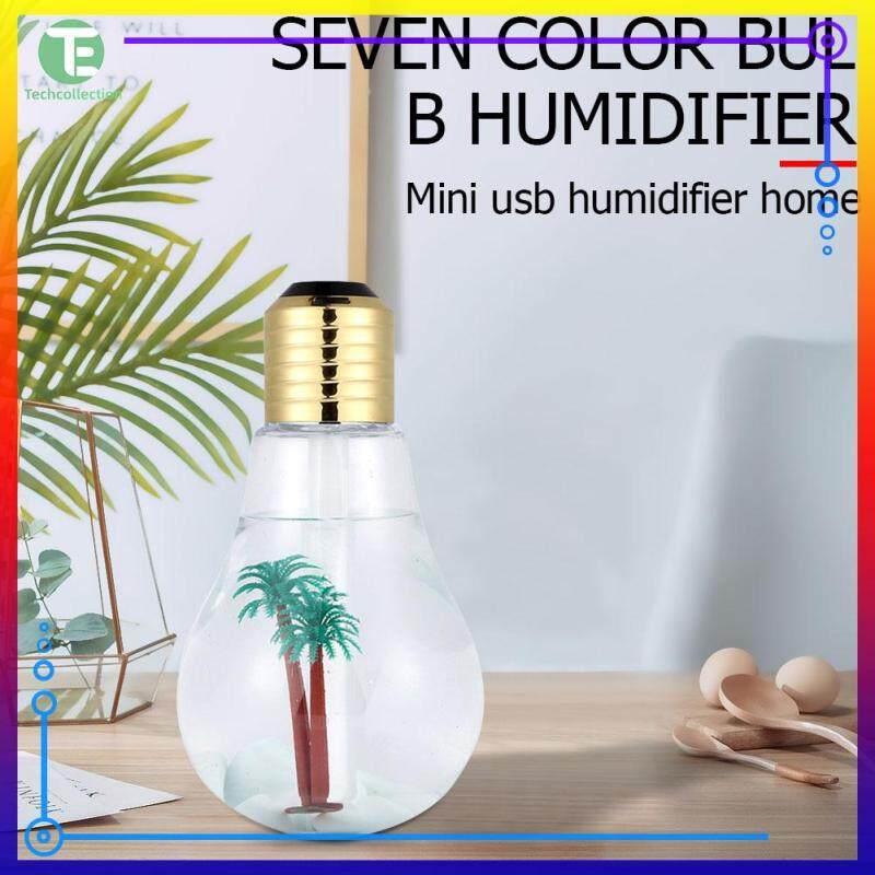 Household 7 Color Atmosphere Night Lamps Practical USB Air Humidifier Bulb Shape Car Air Purifier Singapore