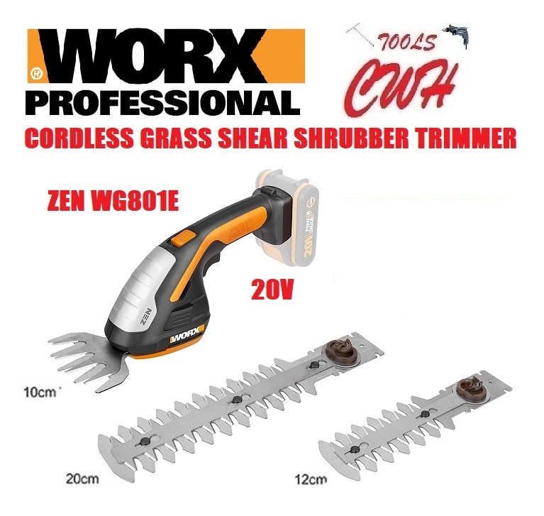 20V ZEN WG801E WORX CORDLESS GRASS 