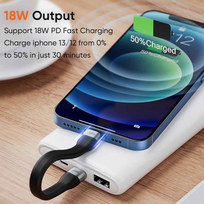 Cablecreation Mfi USB C To Lightning Cable 18W PD Charging Data Short Type C Cable For Iphone 14 13 12 11 Pro Max Ipad 15 Cm