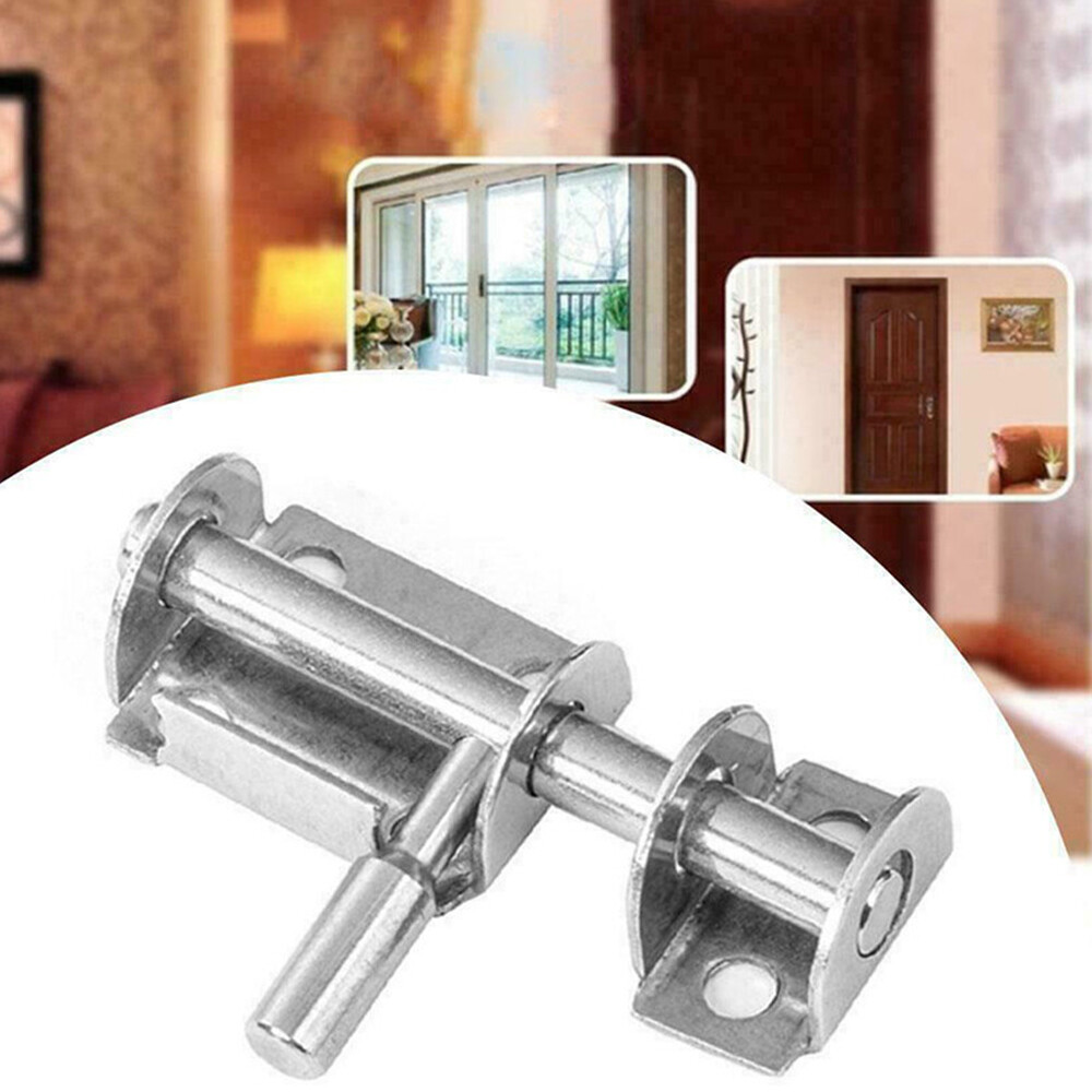 Tubular Door Gate Latch Stainless Steel Lock Hasp Sliding Bolt Safety Hardware Door Gate Door Latch Barrel Steel Lock Window I3V8