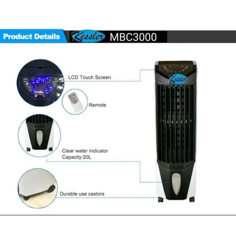 Kessler air cooler 20L Air Cooler For 600Sqft 100W Eco-Friendly