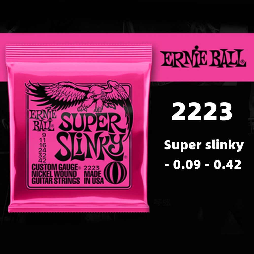 "Ernie Ball Electric Guitar Strings Hybrid and Noteven Slinky Variations"