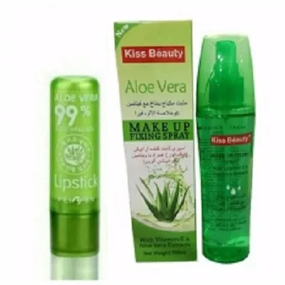 Make Up Fixing Spray by Kiss Beauty with Aloe Vera Lipsti