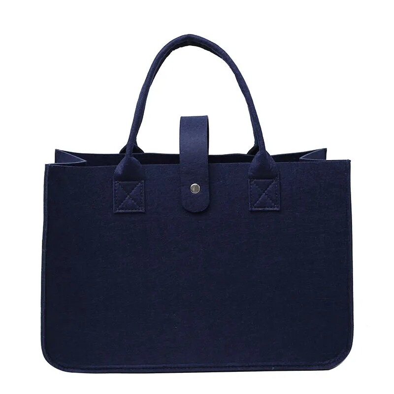 COOLDA Women's Bag 2024 New fashion felt all-match shopping bag handbag large capacity cotton and linen storage bag