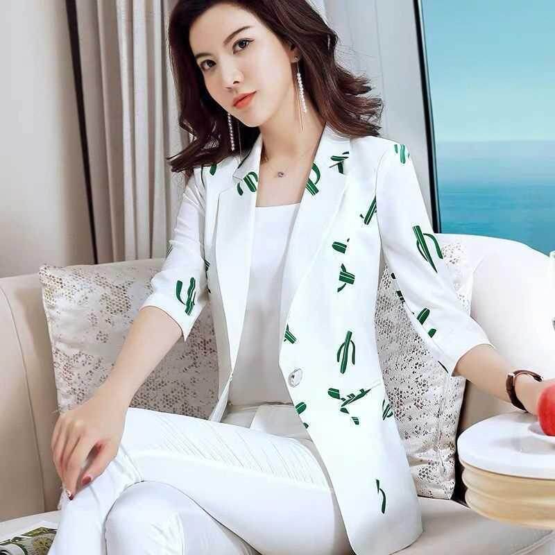 Phụ Nữ Sọc Blazer, Áo Ve Áo Cỡ Lớn Mỏng