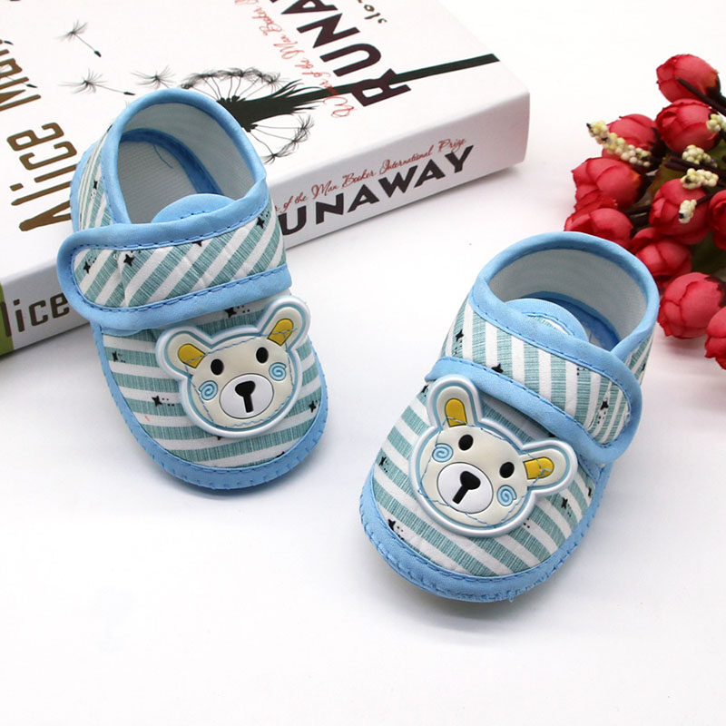 Denoswim Phim Hoạt Hình Bé Giày Trẻ Sơ Sinh Dễ Thương Phim Hoạt Hình Gấu Bé Sơ Sinh Căn Hộ Toddler Mềm Duy Nhất Ngoài Trời Đầu Tiên Tập Đi 0-12 Tháng