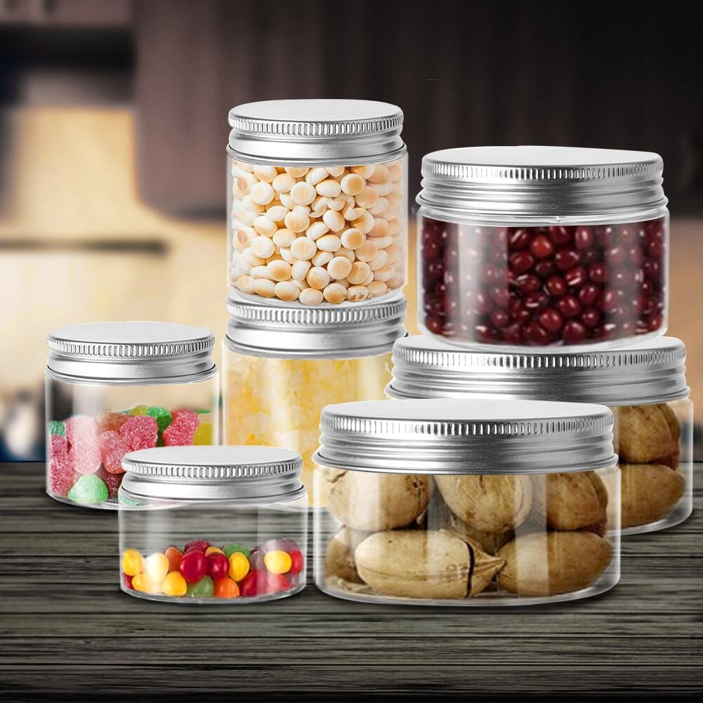Clear Plastic Jar and Lids Empty Cosmetic Containers Makeup Box Travel Bottle 30ml 50ml 100ml 120ml