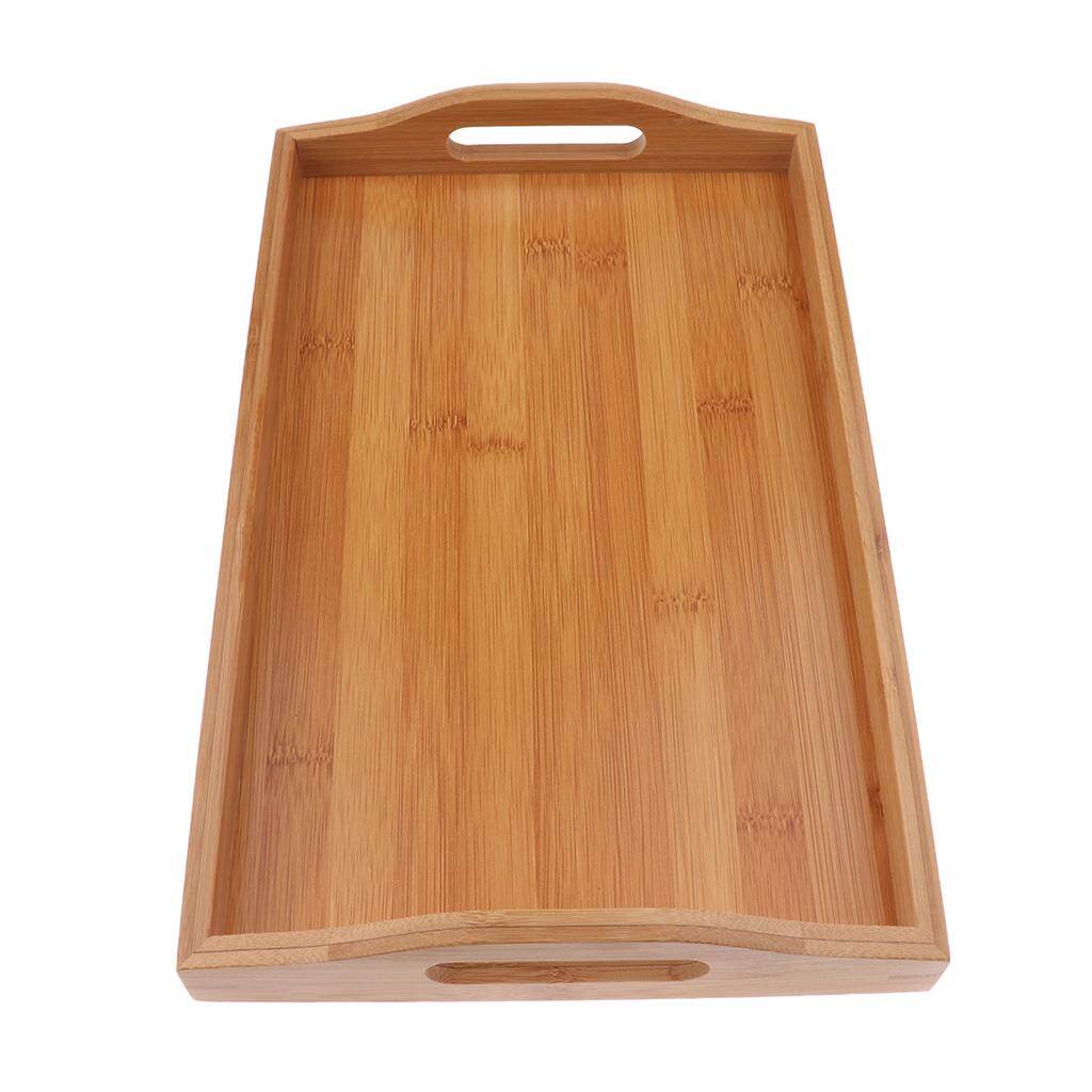 BolehDeals Khay Gỗ Hình Chữ Nhật Trái Cây Snack Món Ăn Bằng Gỗ Tấm Phục Vụ Trà
