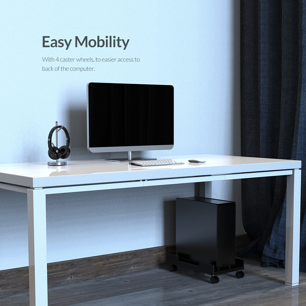 ORICO CPB3 Anti-slip Computer Towers Stand Cart PC Cases Mobile Computer CPU Cooling Holder Bracket with 4 Rotatable Caster Wheels