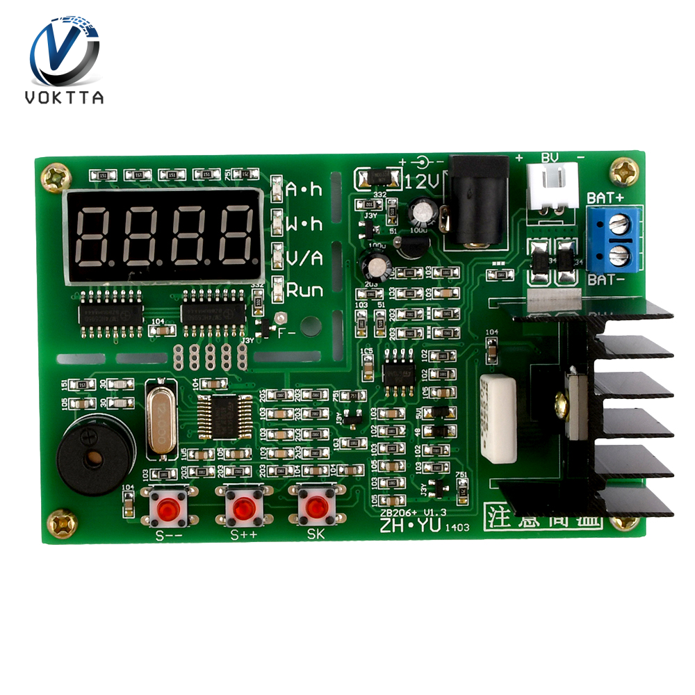 Voktta dc12vzb206 + v1.3 dụng cụ kiểm tra dung lượng pin 18650 Kiểm tra dung lượng pin lithium với kiểm tra kháng nội bộ phụ trợ
