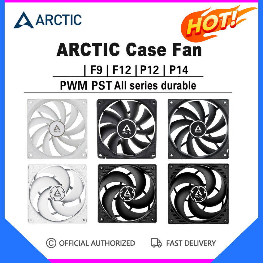 ARCTIC F9 F12 P12 P14 PWM PST Quạt Làm Mát PC Màu Trắng Đen Quạt Tản Nhiệt