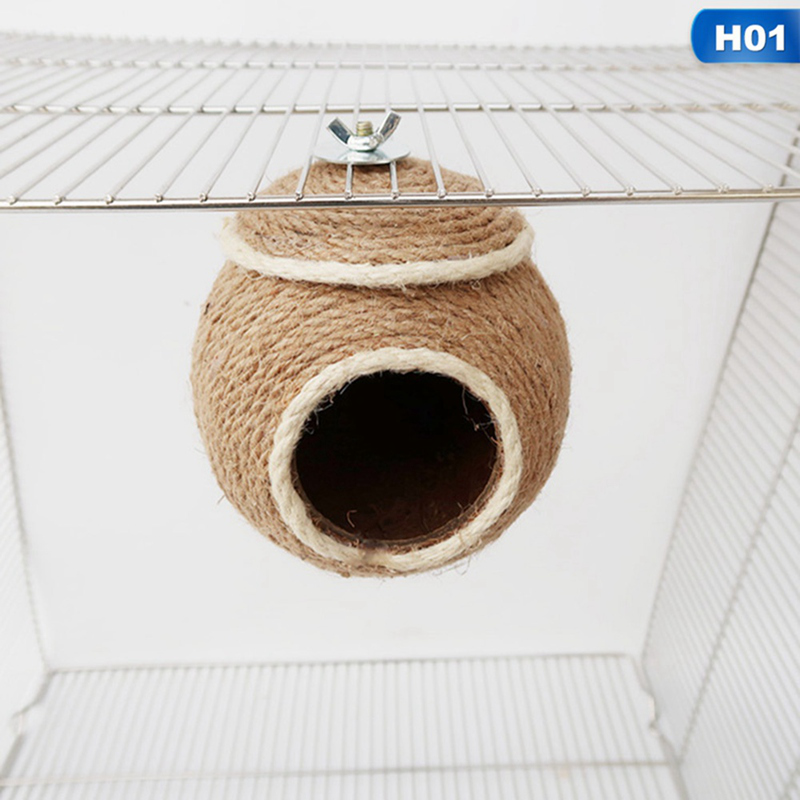 Tổ Vẹt tự nhiên vỏ dừa nhà lồng lồng PARAKEET chim hamster đồ chơi