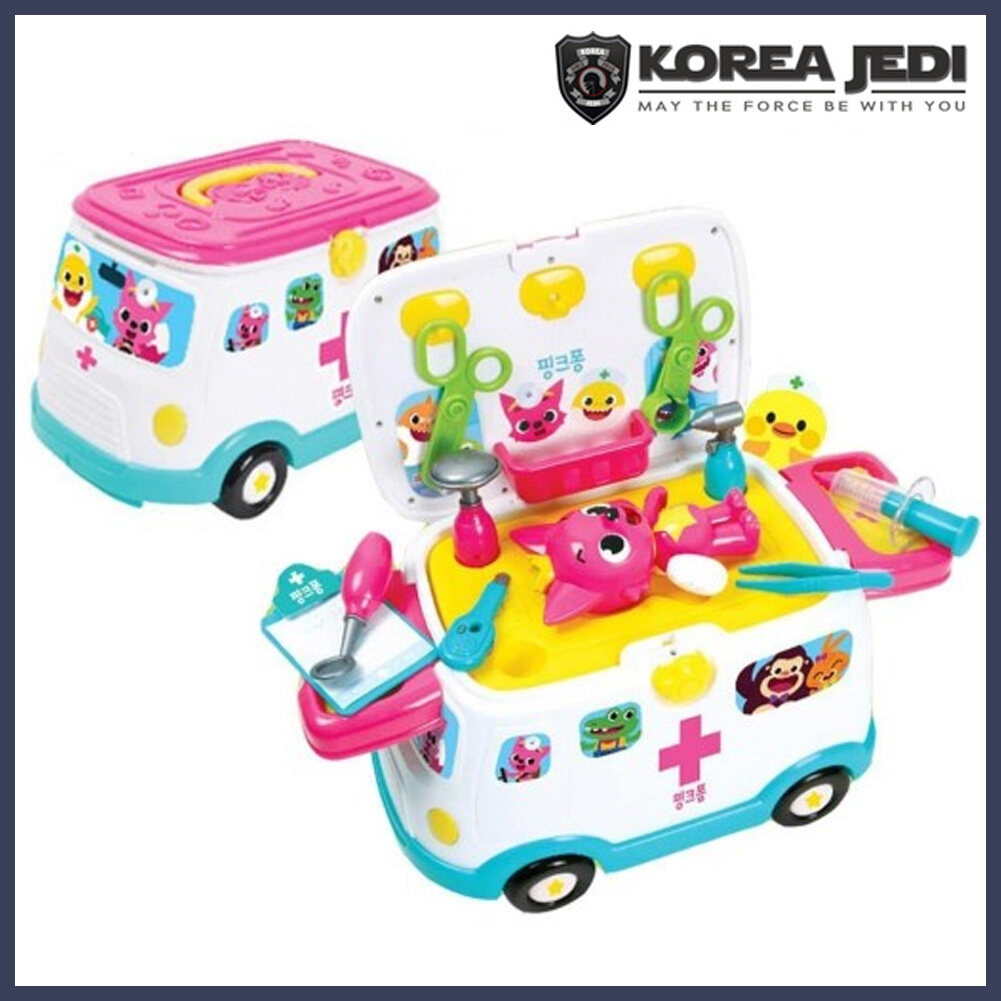 Pinkfong Baby Shark Family Ambulance Hospital Toy Set Pretend Play Set