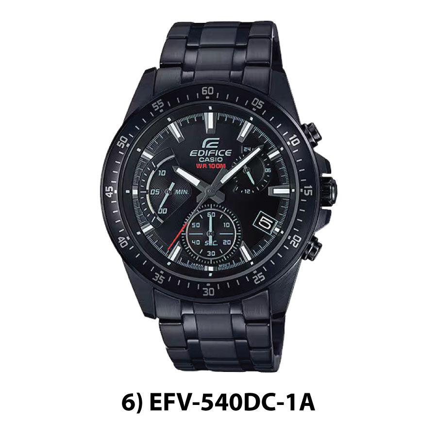 Marco 2 Years Warranty Casio Edifice EFV 540 Series Men s Chronograph Date Display Stainless Steel Leather Rubber Strap Dress Fashion Sporty Watch Lazada