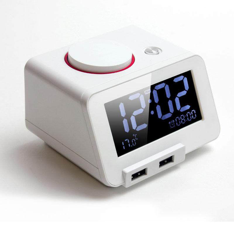 C1 Multifungsi Kamar Tidur Samping Tempat Tidur Jam Alarm Elektronik LED Mute USB Super Besar Ringtone HC1