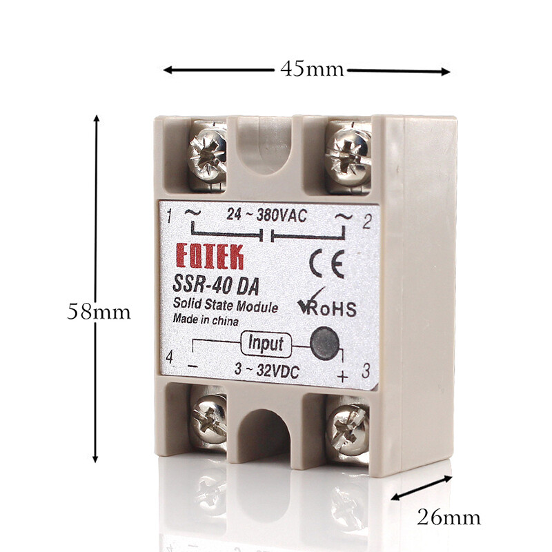 SSR 40DA 24V-380V AC SSR-40DA DC-AC Solid State Relay Module