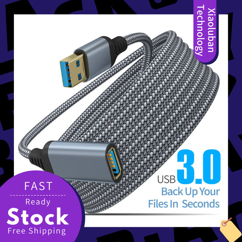 USB Extension Cable Widely Compatible High-speed Transmission Braided USB3.0 Male to Female Extension Line for Laptop