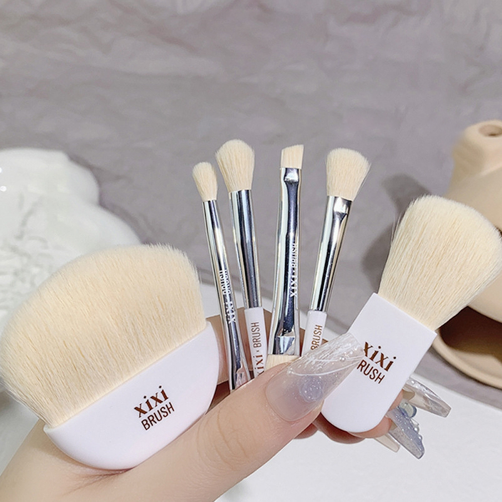 6Pcs Mini Travel Makeup Brushes Set Portable Soft Concealer Brush Beauty Foundation Eye Shadow Tool with Box